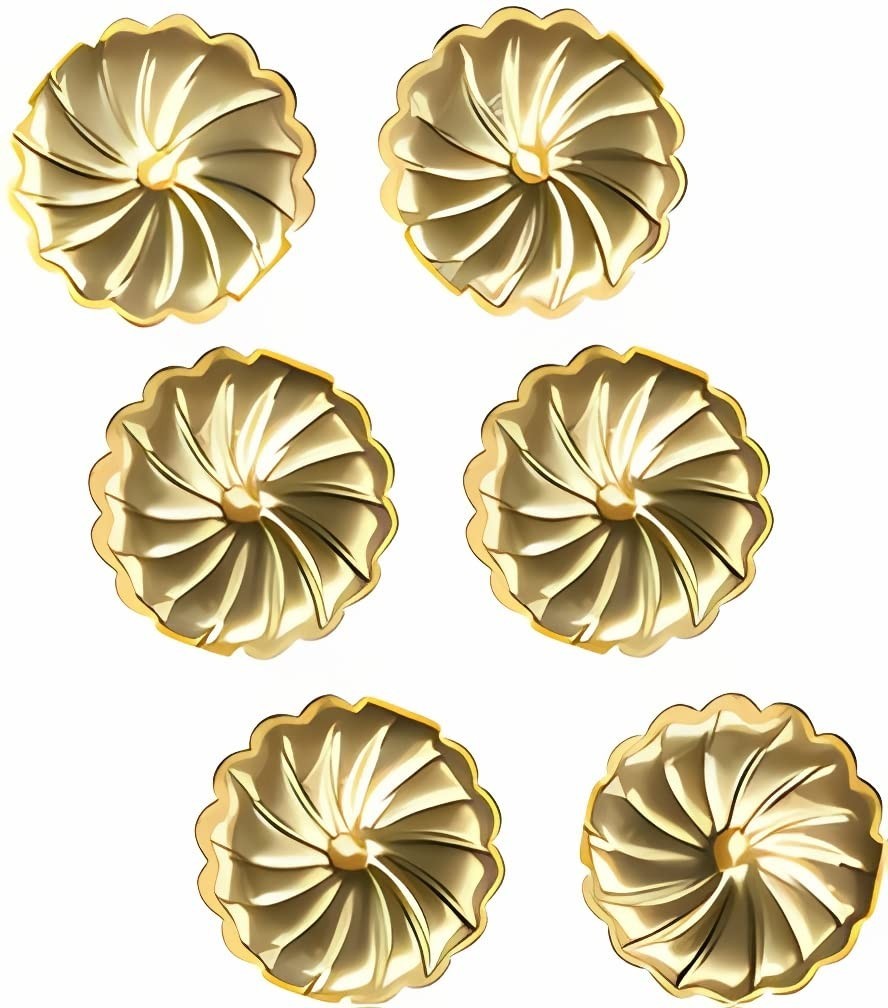 14K Gold-Filled Swirl Earring Backs, 9mm Large, 3 Pairs – Durable, Comfortable S