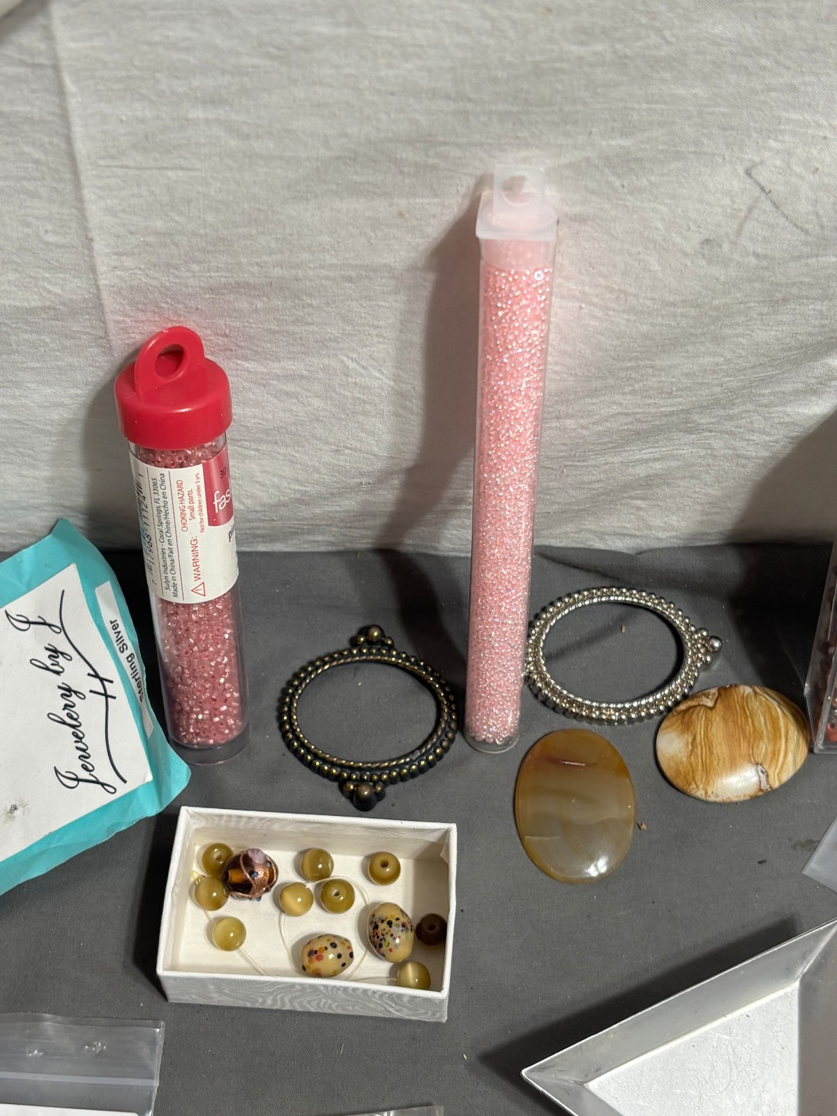 Large lot JEWELRY MAKING CRAFT Supplies BEADS Gems WIRE copper silver Gemstones