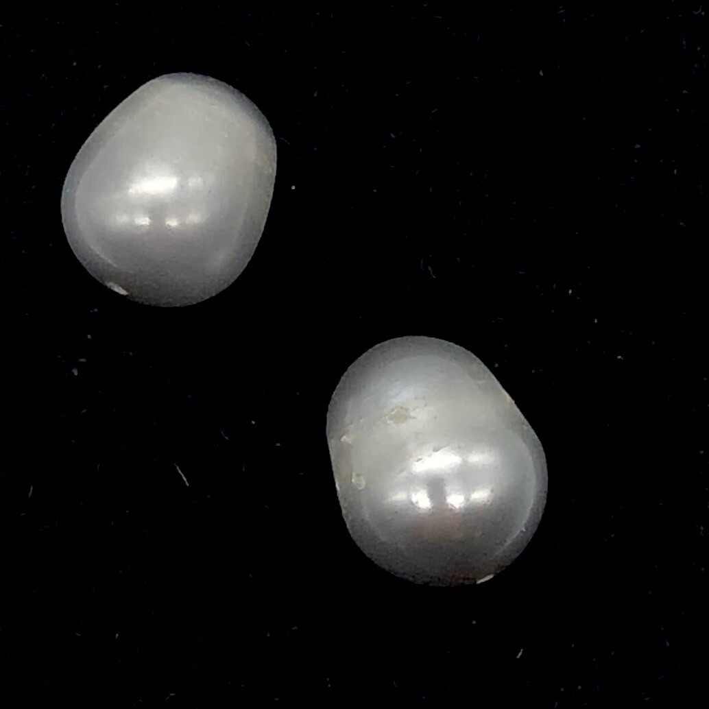 Beautiful Platinum Freshwater Pearls for Jewelry Making | 12-13mm | 2 Pearls |