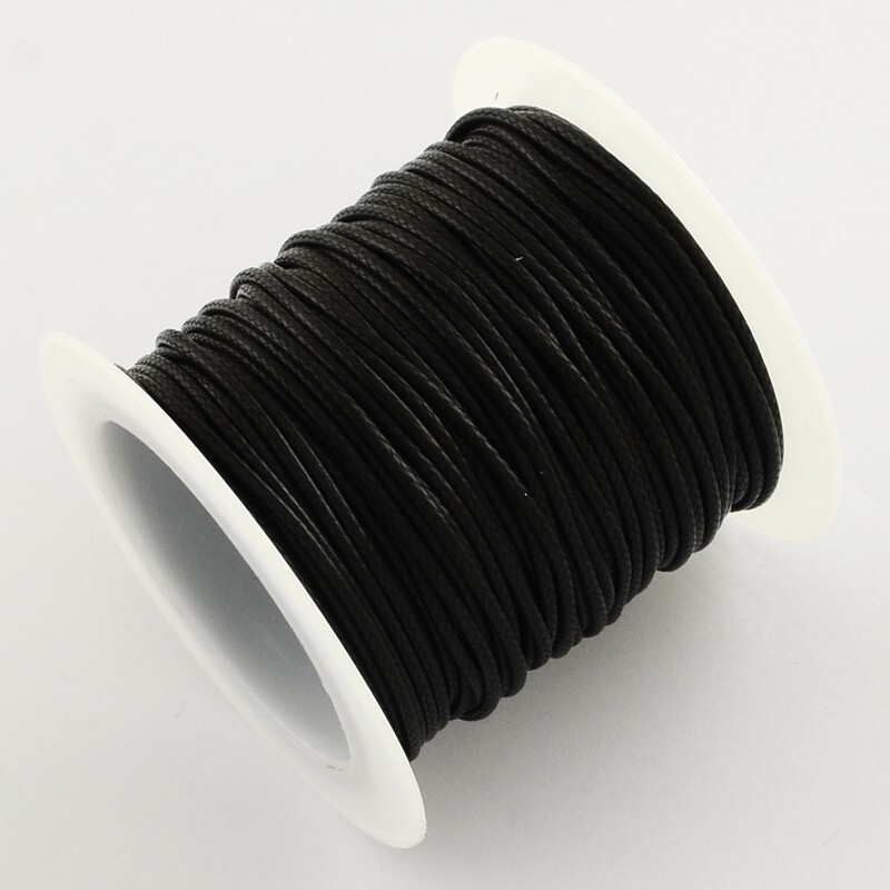 Korean Waxed Polyester Cord 1mm thick(1 Black+1 Brown) apr 10.93 yards(10m)/roll