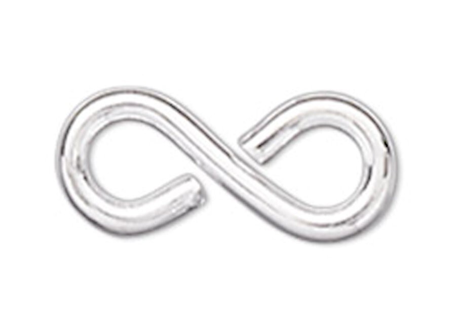 Link, 100 Silver Plated Brass 7x3mm Figure 8 Link 20 Gauge Connectors
