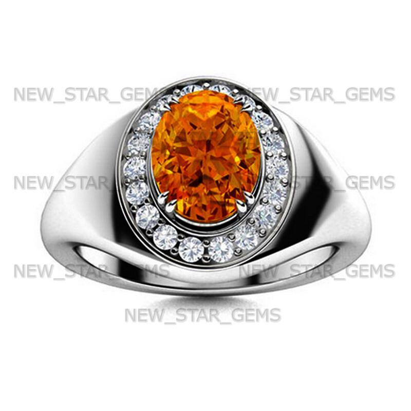 Yellow Citrine Gemstone Ring For Men’s 925 Sterling Silver Ring Handmade Jewelry