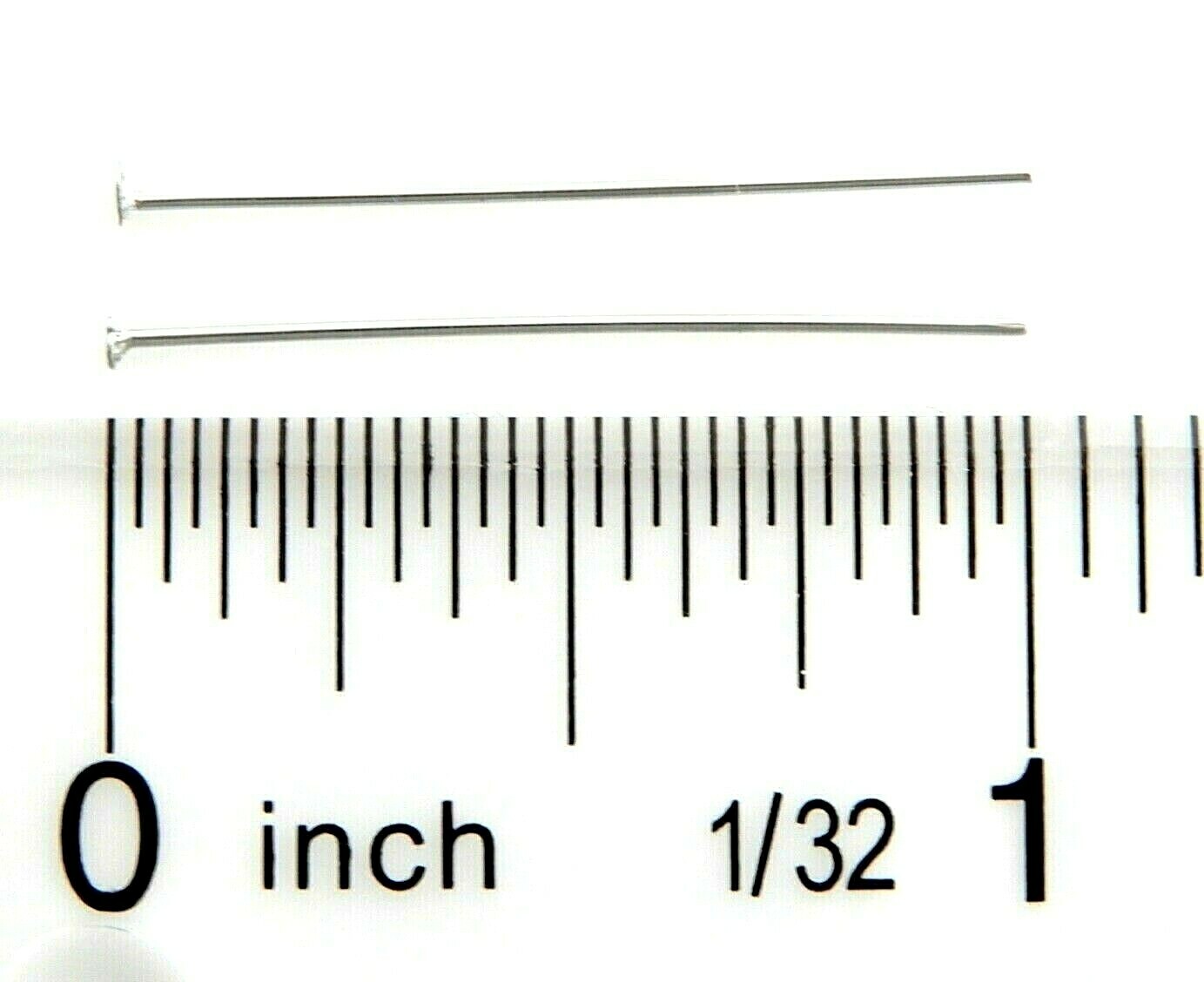 50 Stainless Steel Silver 1 Inch 24 Gauge Straight Bead Pin Findings Headpins