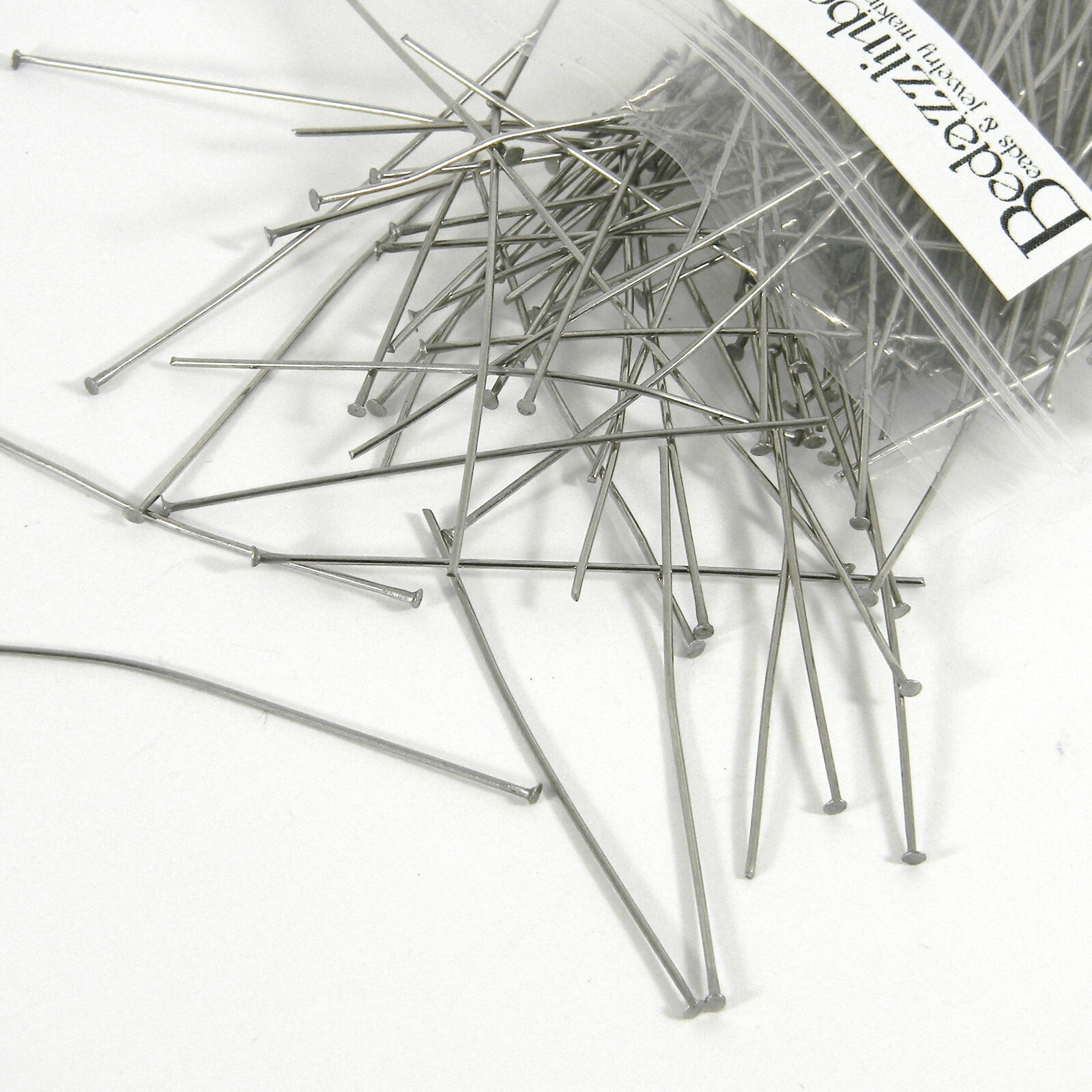 200 Surgical 304 Grade Stainless 21 Gauge 0.71mm 2 Inch Long Headpin Findings