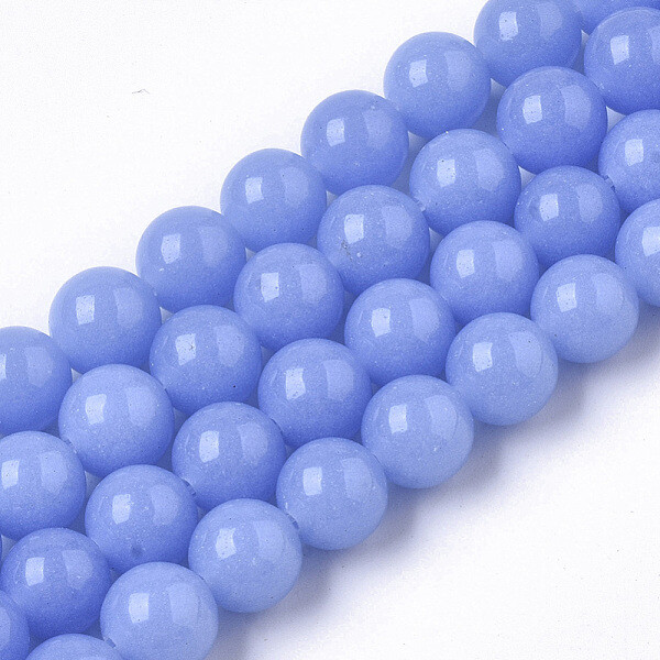 10 Glow In The Dark Stone Beads 8mm Blue Beads Jewelry Making Supplies Set