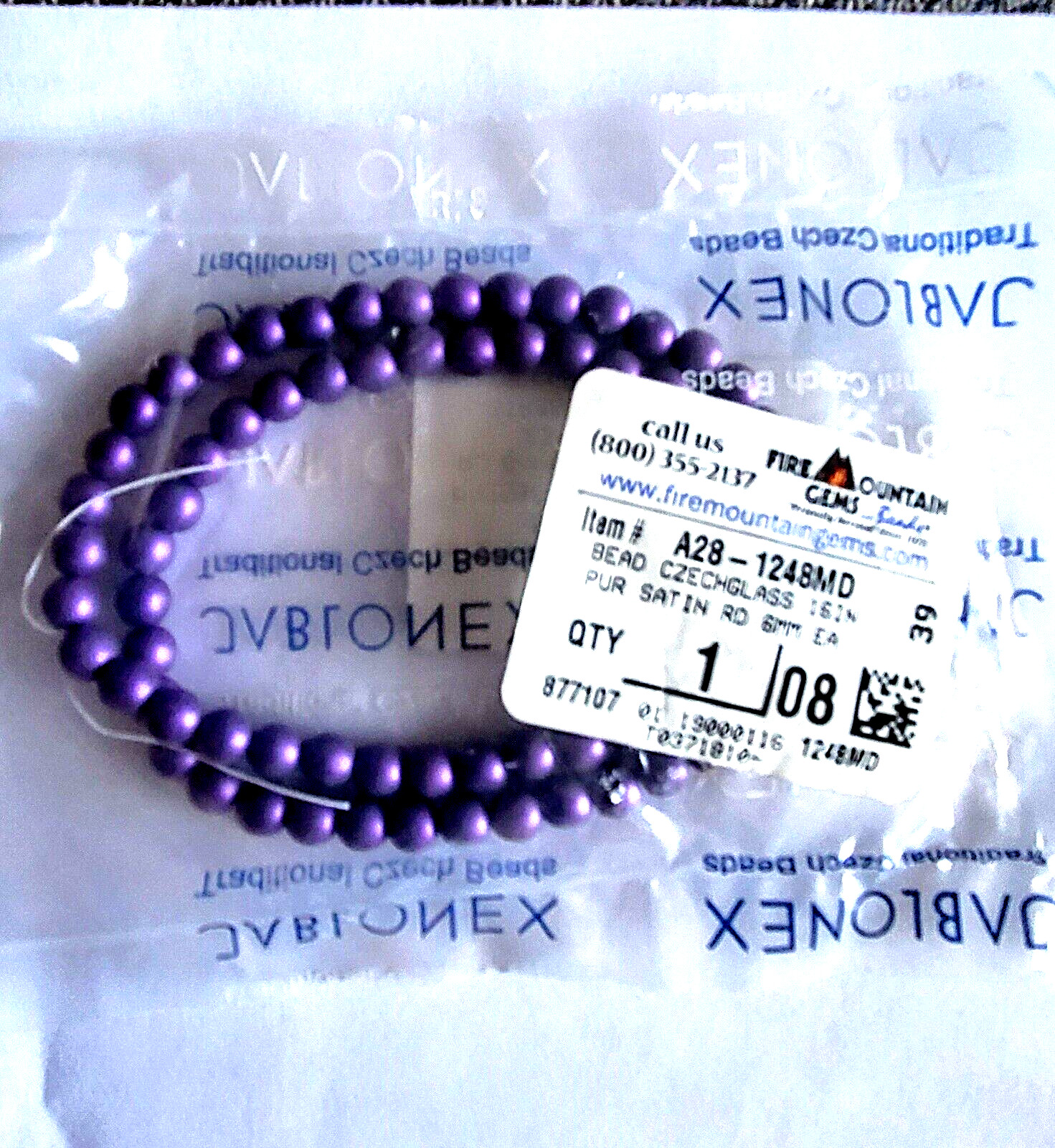 6MM Czech Glass from Fire Mountain – 16 inch strand