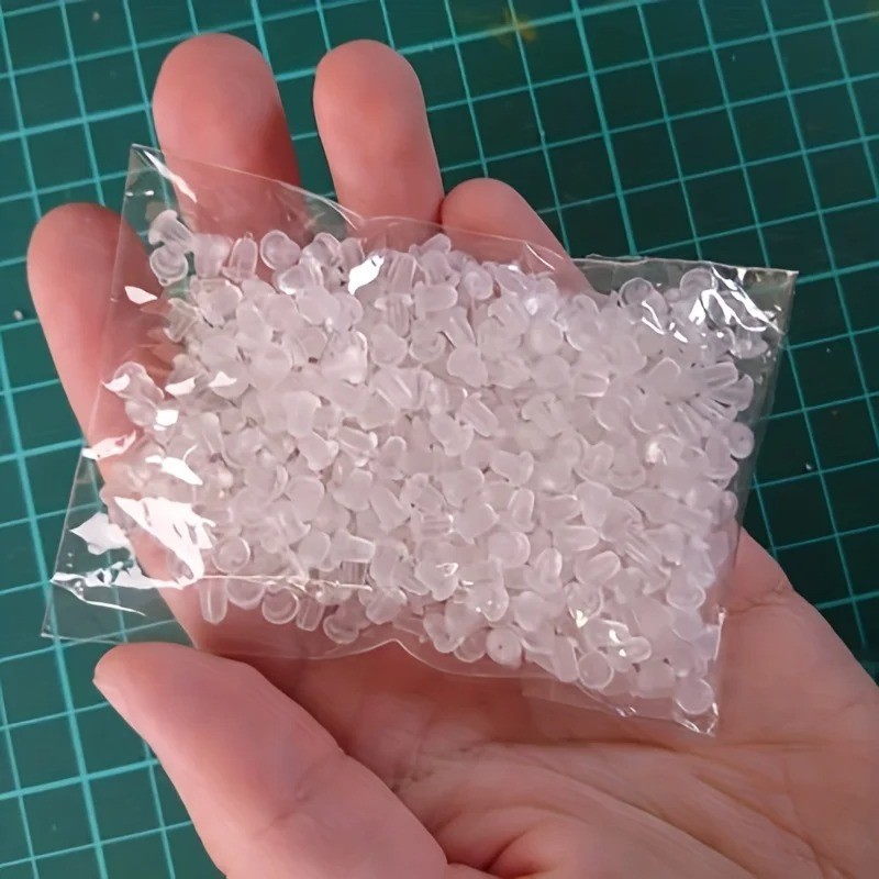 500pcs Clear Silicone Earring Backs Safety Bullet Clutch Stopper DIY Jewelry