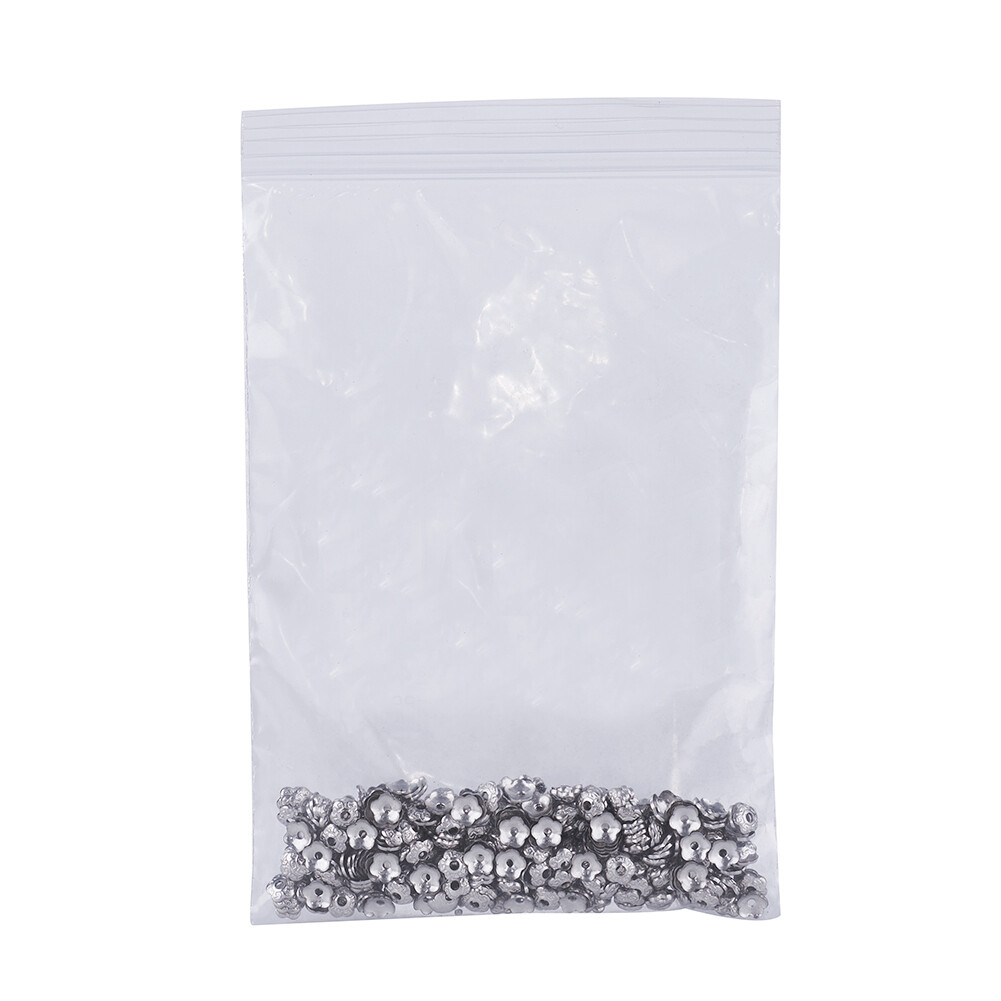 500x 304 Stainless Steel 5-Petal Flower Stainless Steel Color Bead Caps 4×1.5mm