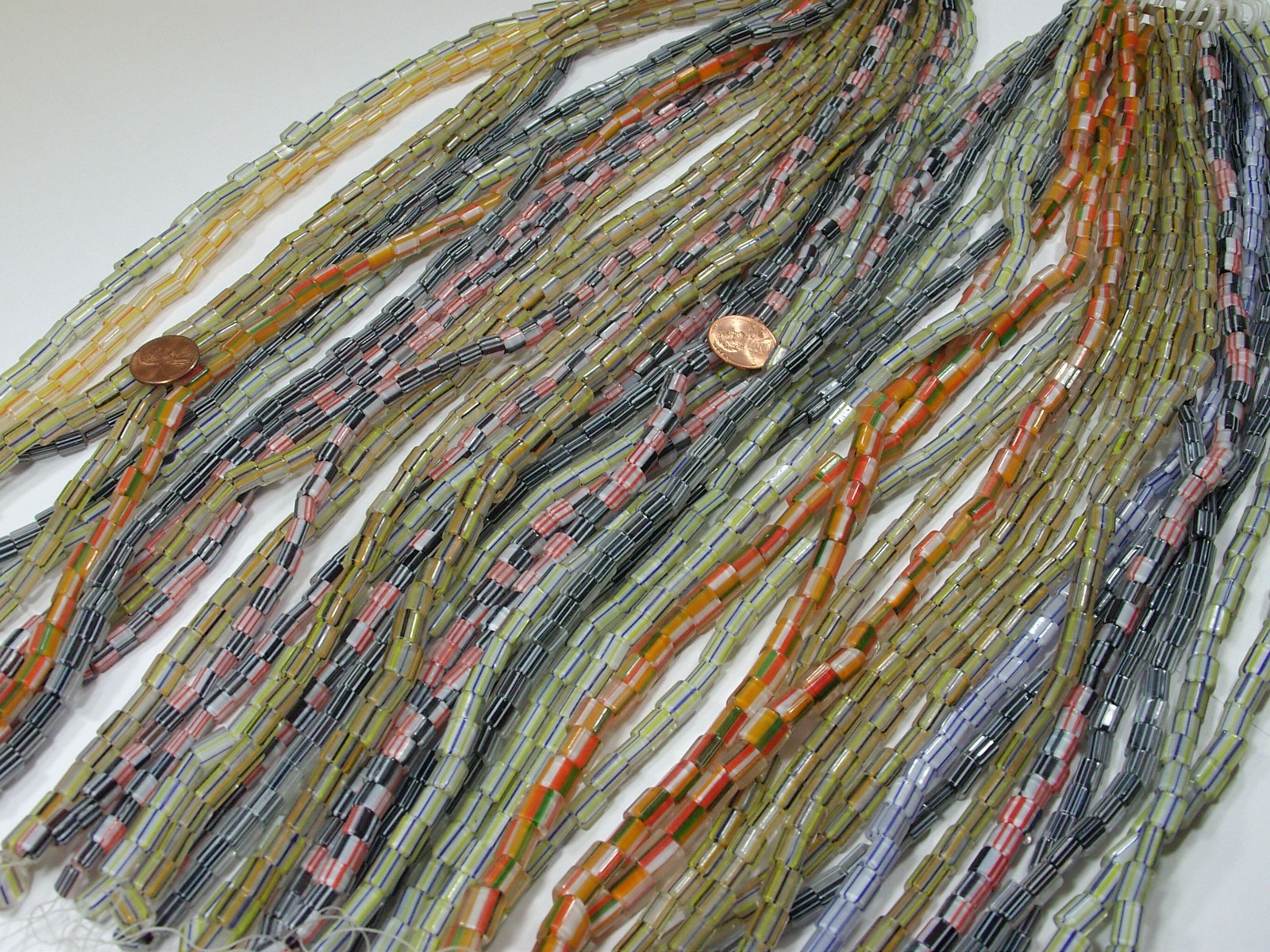 40 Strands 15″ Multicolor India Handmade Glass Beads Wholesale Bulk Lot (FPZ-9)⭐