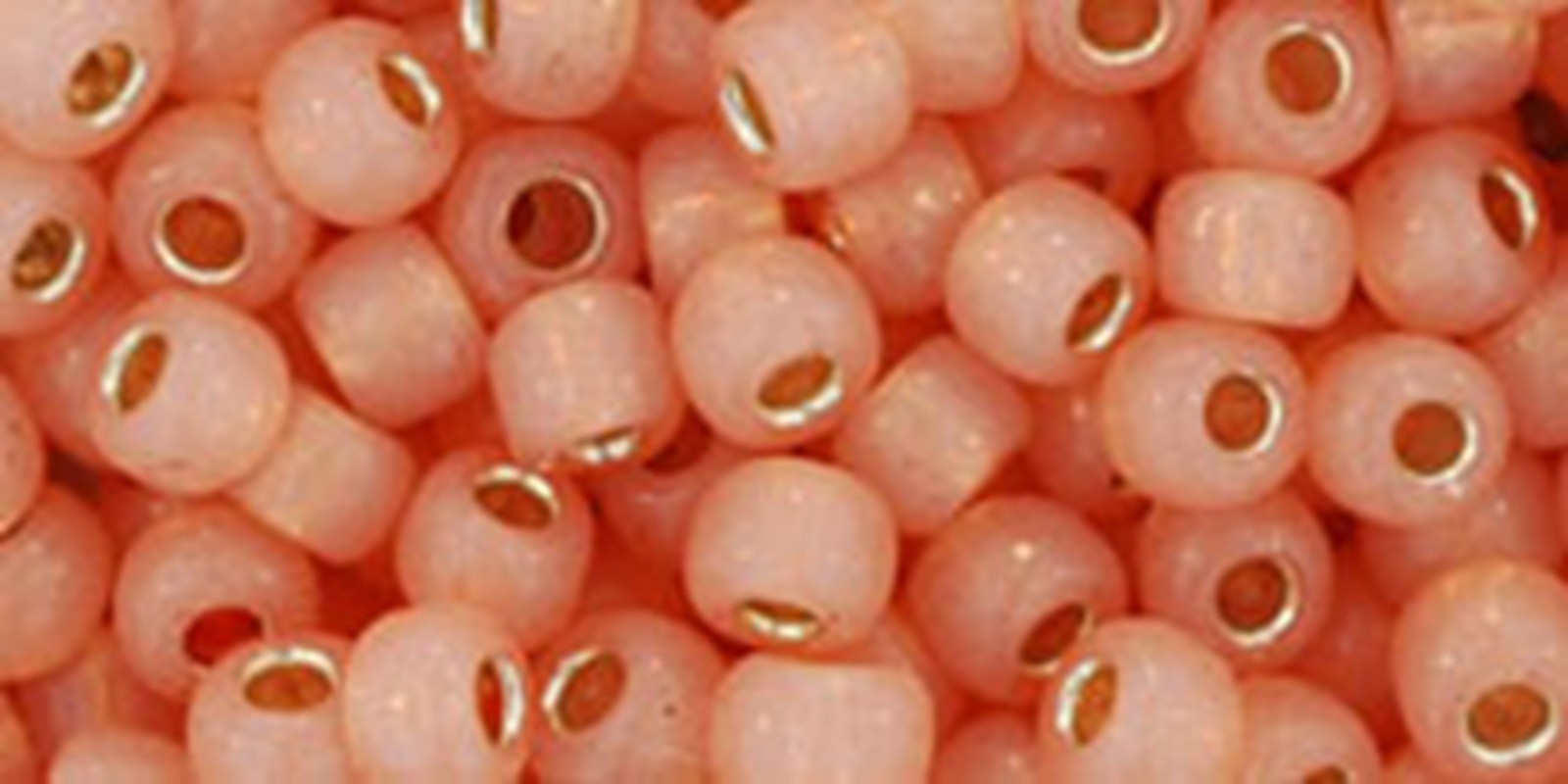 8/0, Toho, #2111, Silver-Lined MILKY PEACH, 10g, TR-08-2111