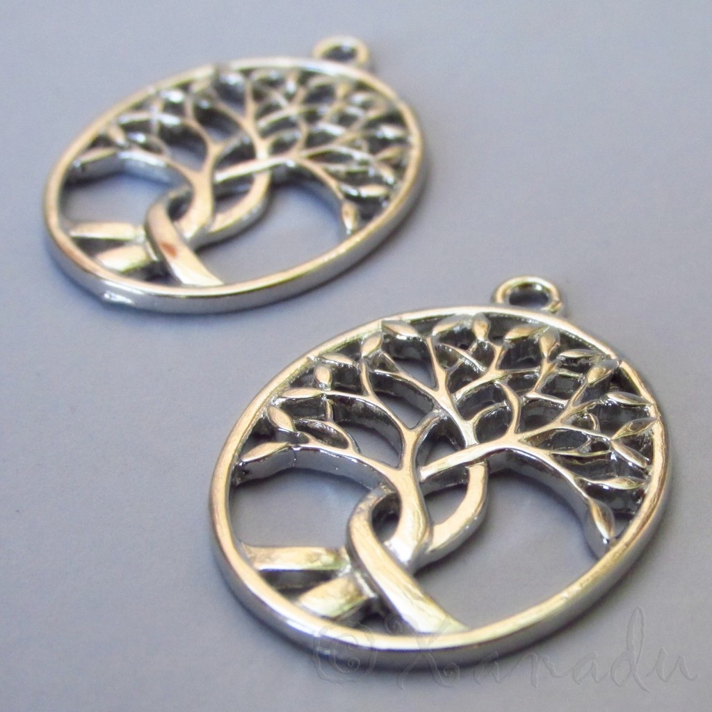 Tree Of Life Charms 31mm Gold Plated Tree Pendants C2599 – 2, 5 Or 10PCs