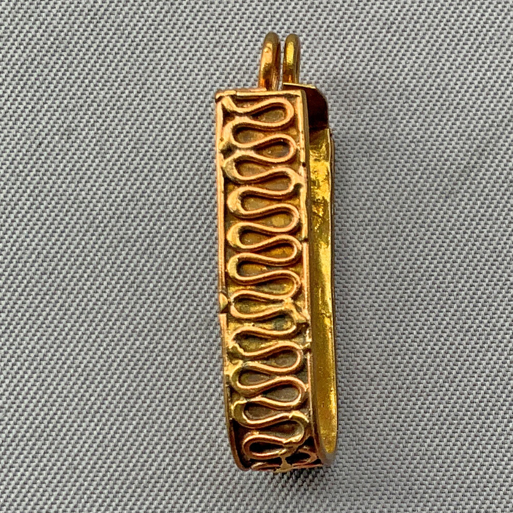 Decorative Ribbon Donut Bail 28x6mm Shibuichi Metal Q4 Per Pkg