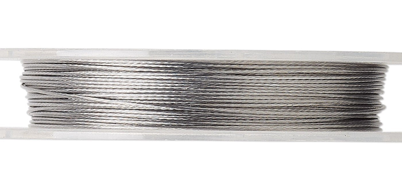 Beading Wire, TigerTail, 100 Feet 7 Strand 0.015-Inch Clear Stainless Steel