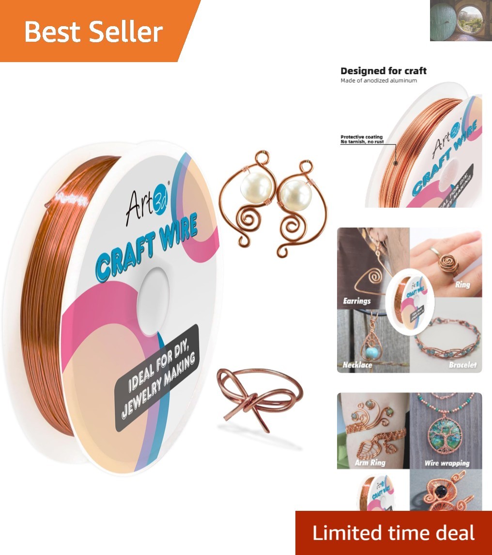 Elegant 18 Gauge Polished Copper Wire – 120 FT for DIY Projects & Gardening