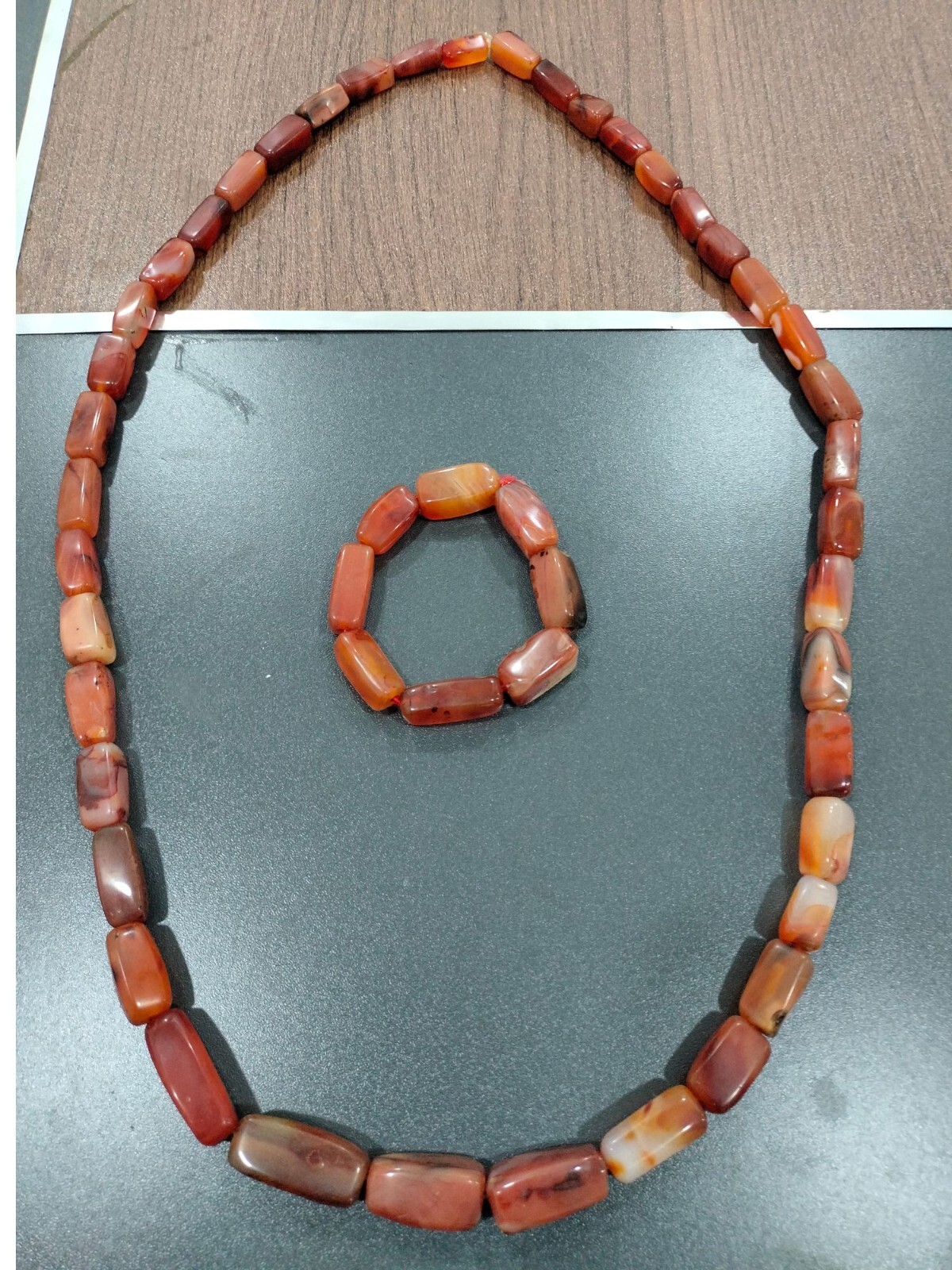 Original Agate Necklace With Agate Bracelet, Igbo, Benin Beads African Jewelry