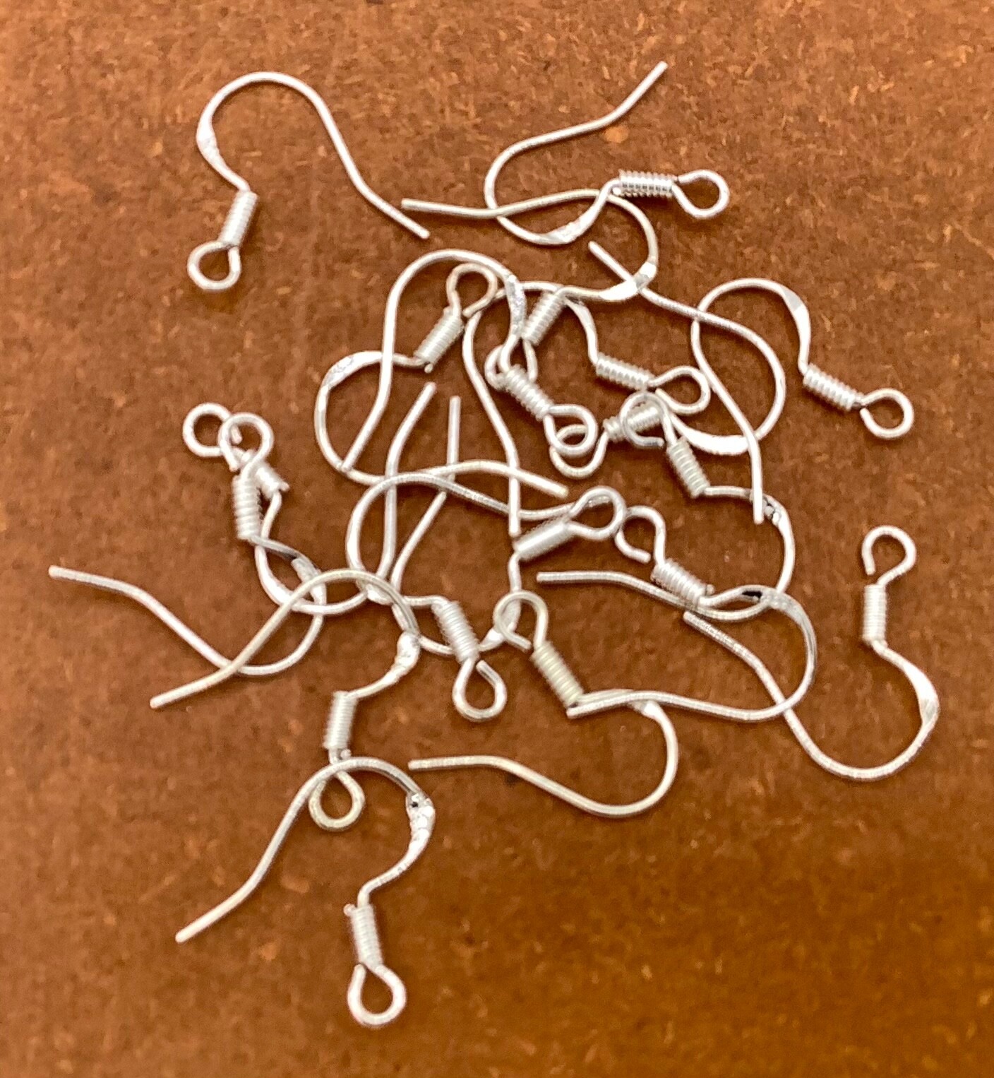 .925 Bali Sterling Silver ear wire fishhook 14 Pieces- Jewelry Making Finding