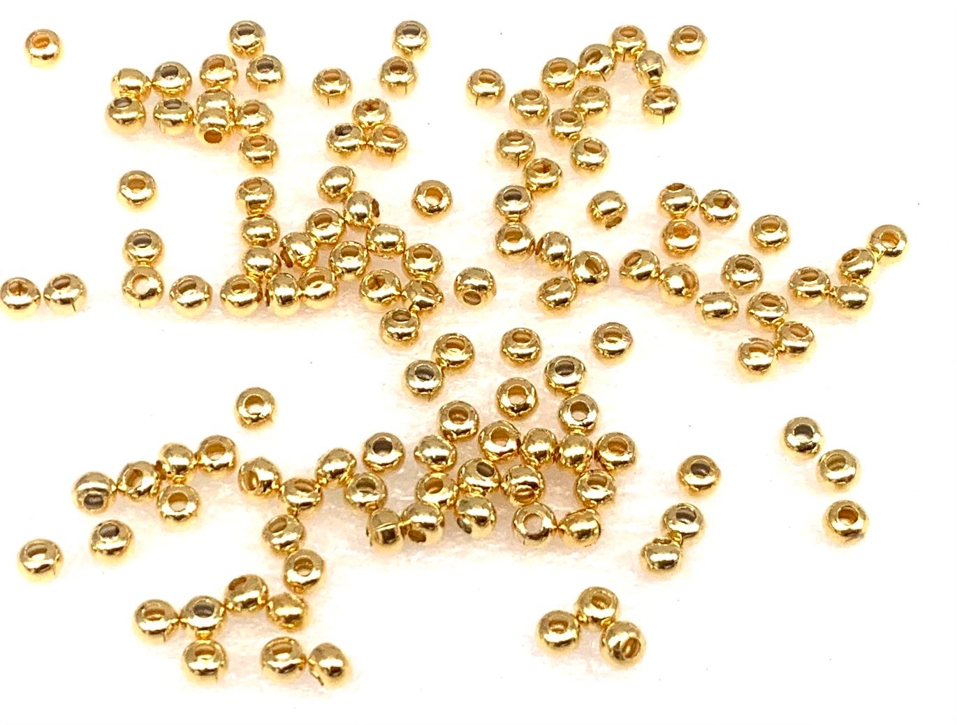 100 Beads 14Kt Gold Filled round Beads 3mm -Jewelry Findings