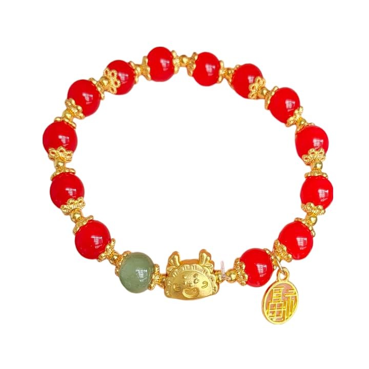 New Year Dragon Beads Bracelet Chinese Zodiac Dragon Bracelet Luck Charms D – 04
