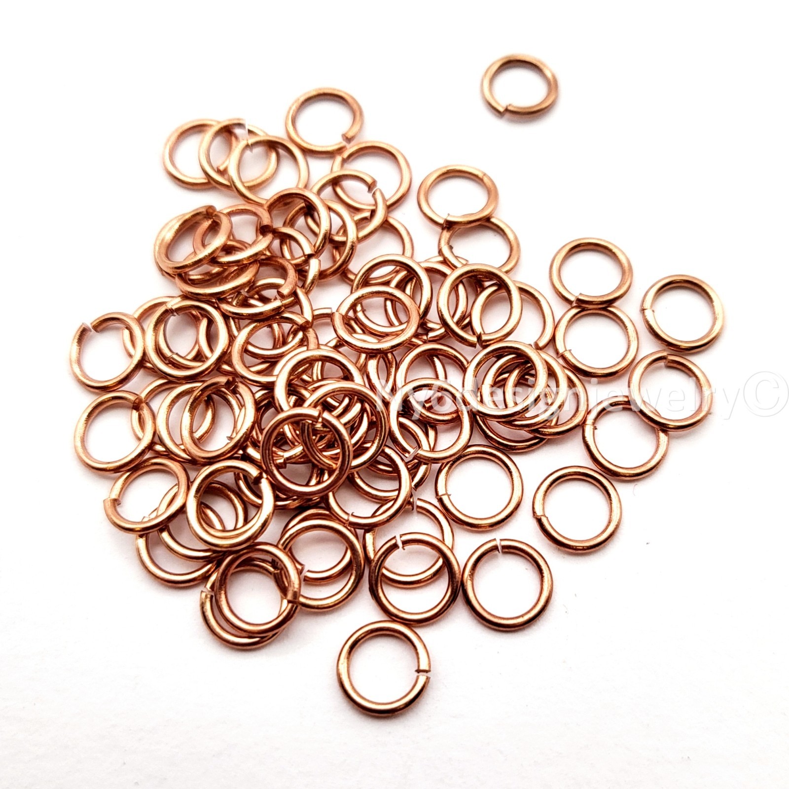 Shiny Copper Open Jump Rings 21 Gauge Round Connectors 4mm 5mm 6mm 7mm