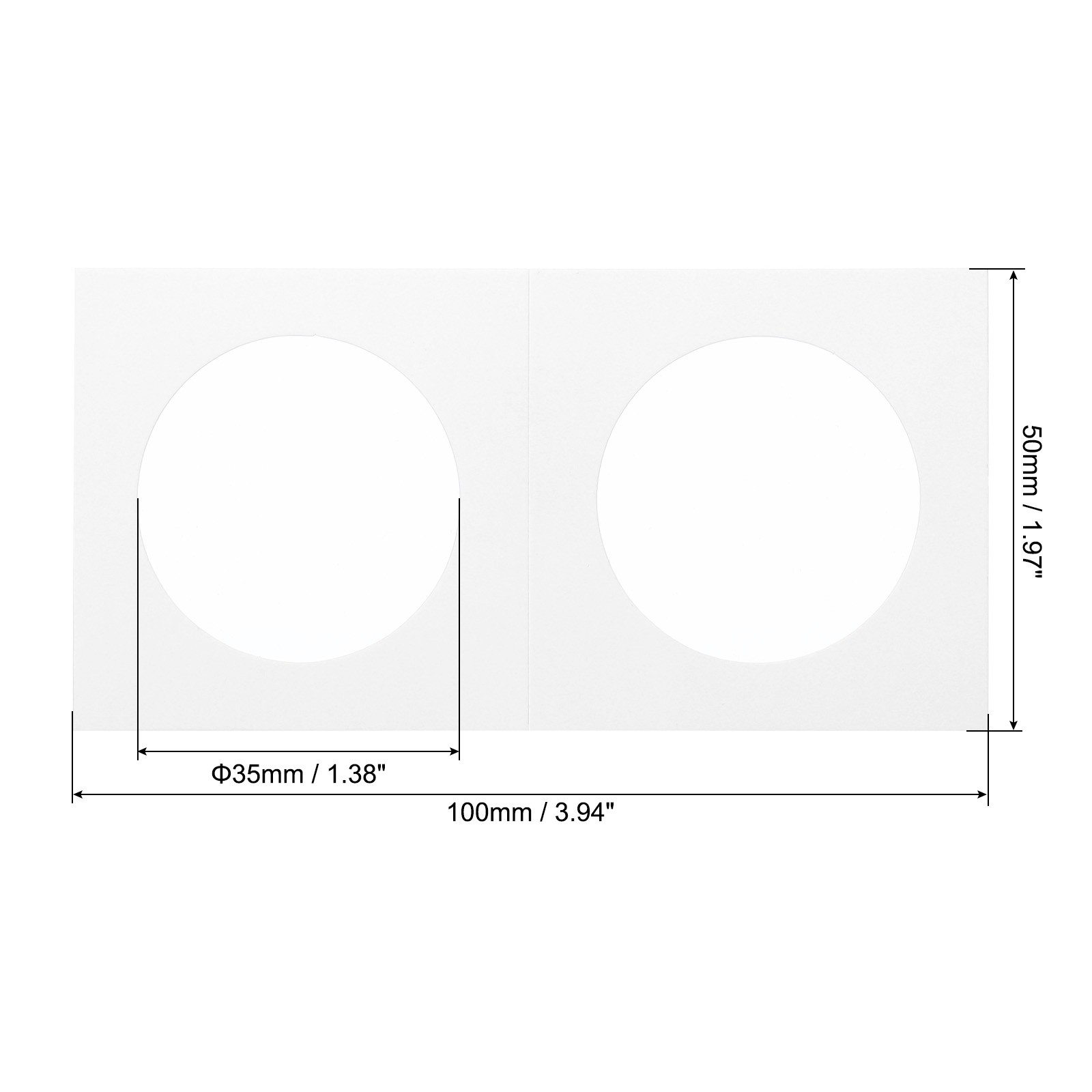2 x 2 Coin Flips, 50 Pack 35mm Cardboard Coin Holder Paper Coin Holders
