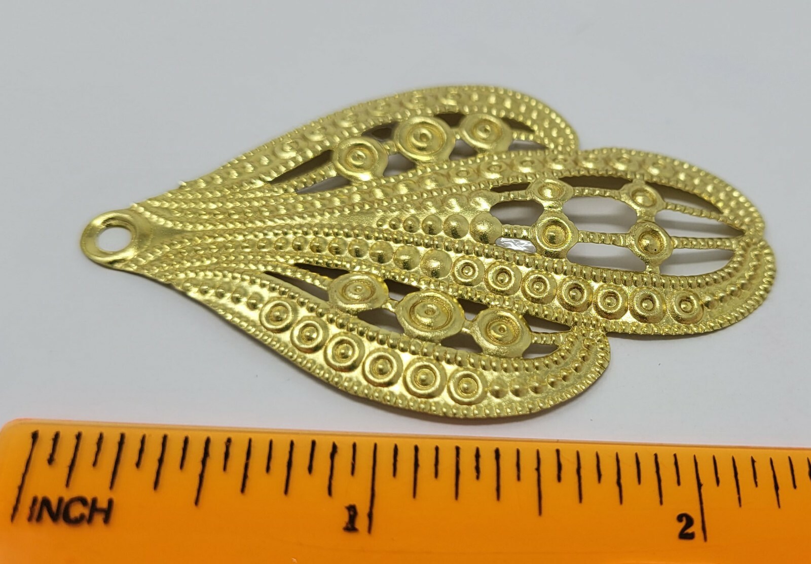 100 pcs Filigree Scalloped Art Deco Charms Gold Metal Craft Jewelry Findings