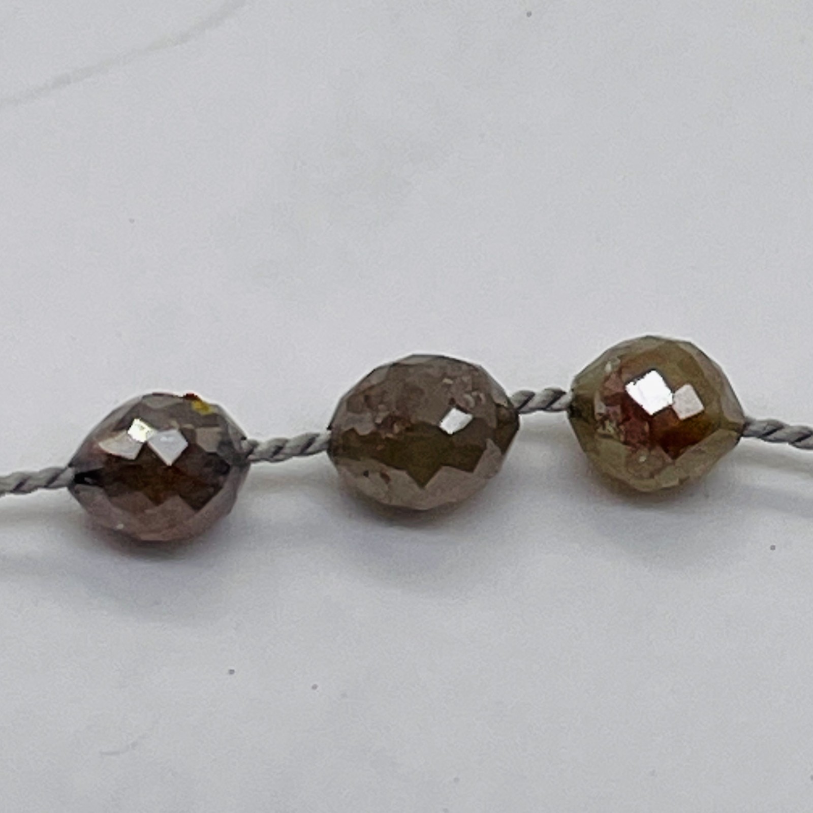 Natural Red Platinum Diamond Beads | 1.8cts | 4.25×3.75mm to 5x4mm | 3 Beads |