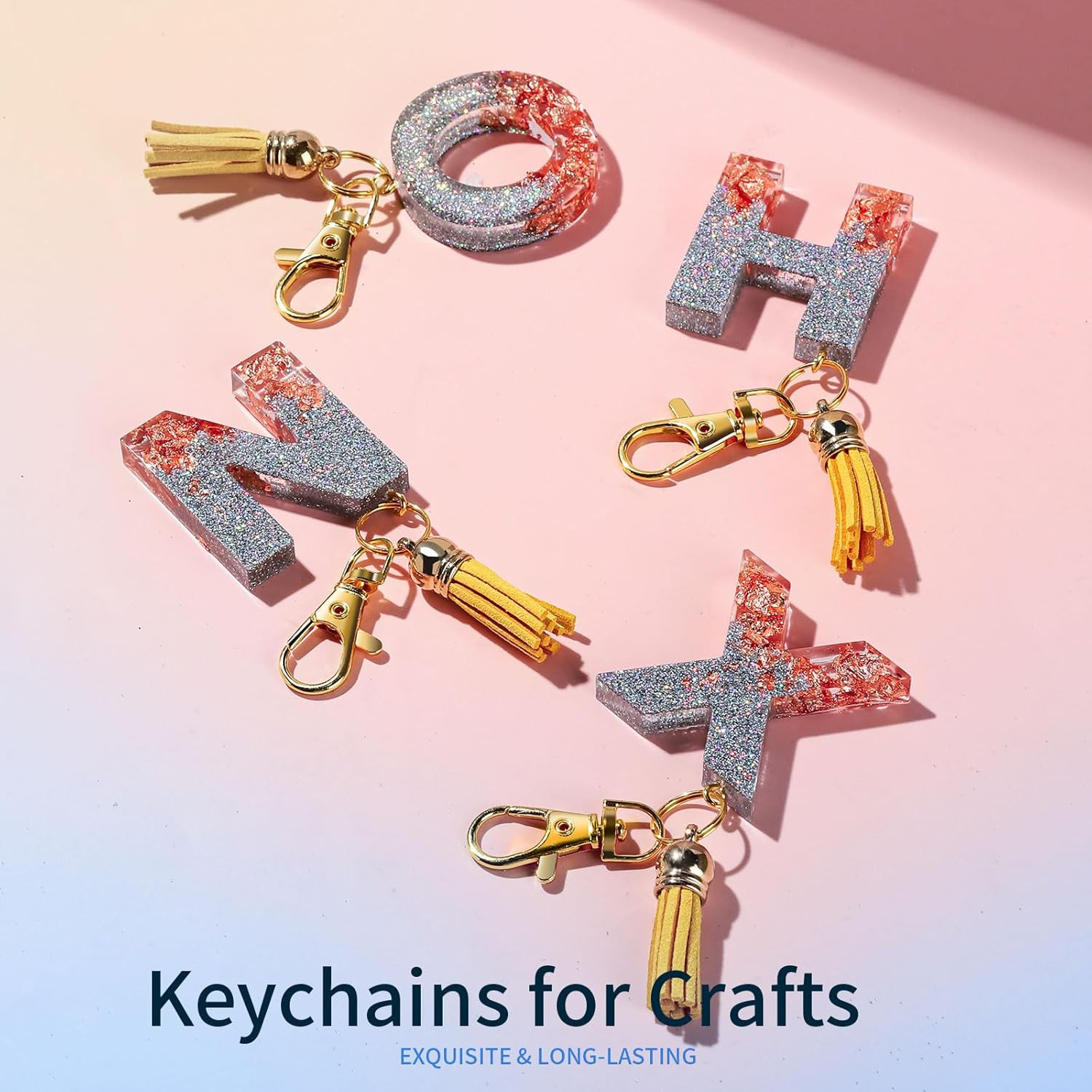LEOBRO 60 PCS Swivel Snap Hooks and Key Rings, Keychain Clips and Key Chain