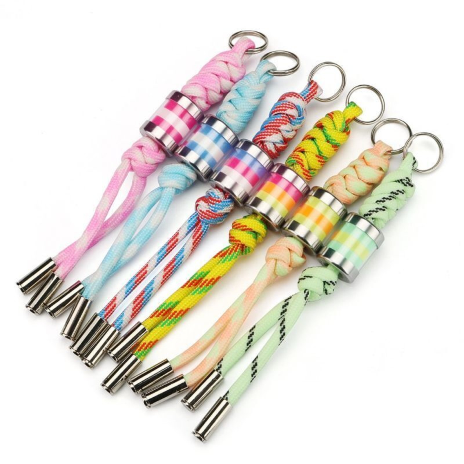 EDC Knife Lanyard with Titanium Glow in the Dark Bead Paracord Lanyard Keychain