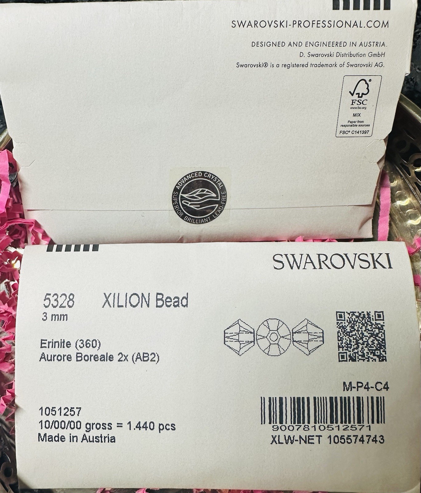 Swarovski 5328 3mm Erinite AB2X Sealed Pack 1440 pcs Jewelry Bridal Art Deco etc