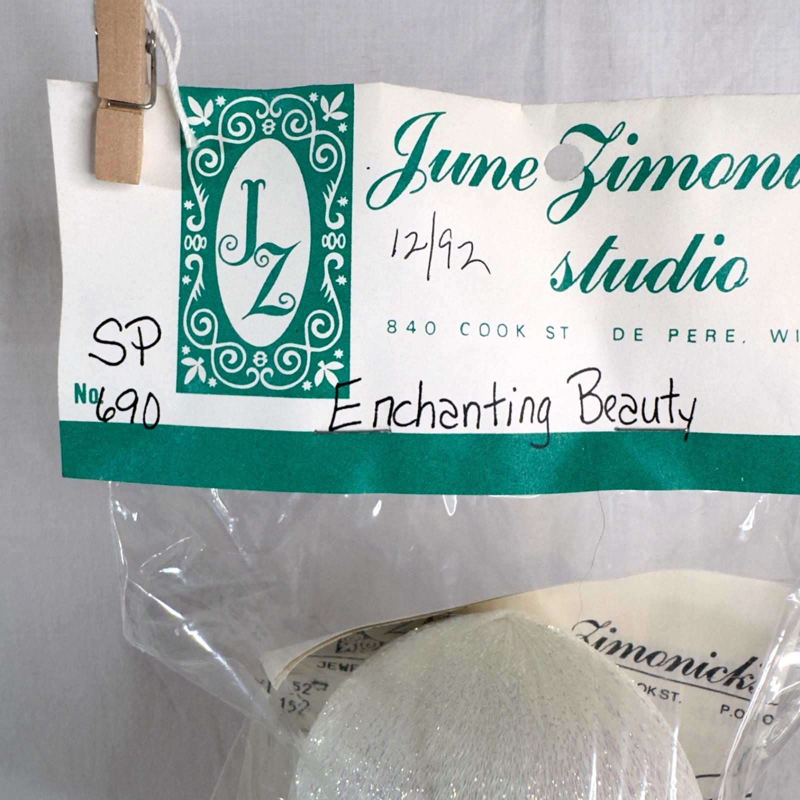 June Zimonick CHRISTMAS Beaded Ornament Kit “ENCHANTING BEAUTY” #SP690 :: NOS
