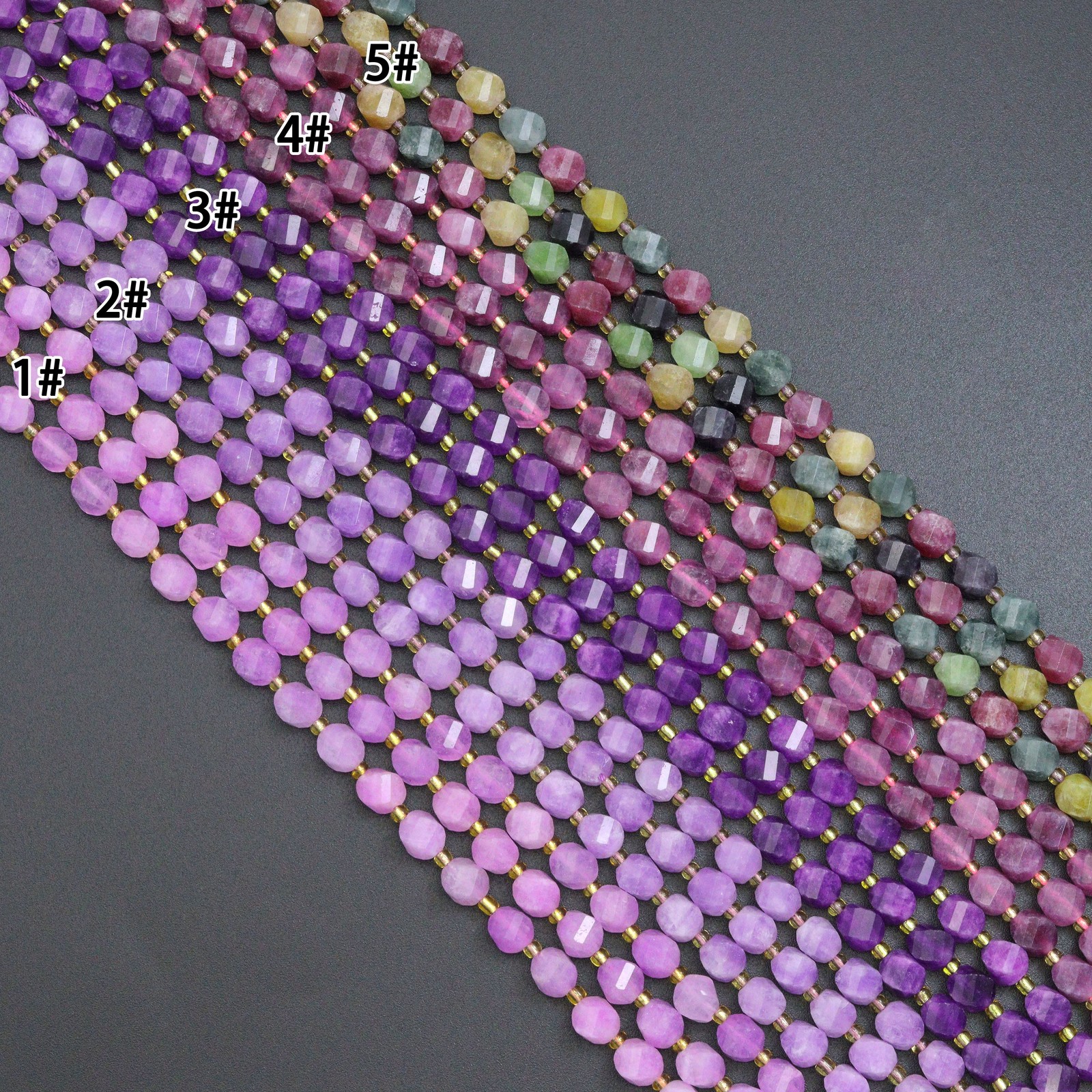 8mm Twisted Jade Bedas, Sku#U2242-1