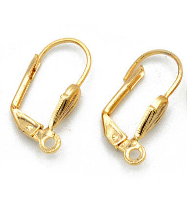 Gold Filled EP Leverback/leaf/Huggie/Bead setting Earring Hook Dangling findings