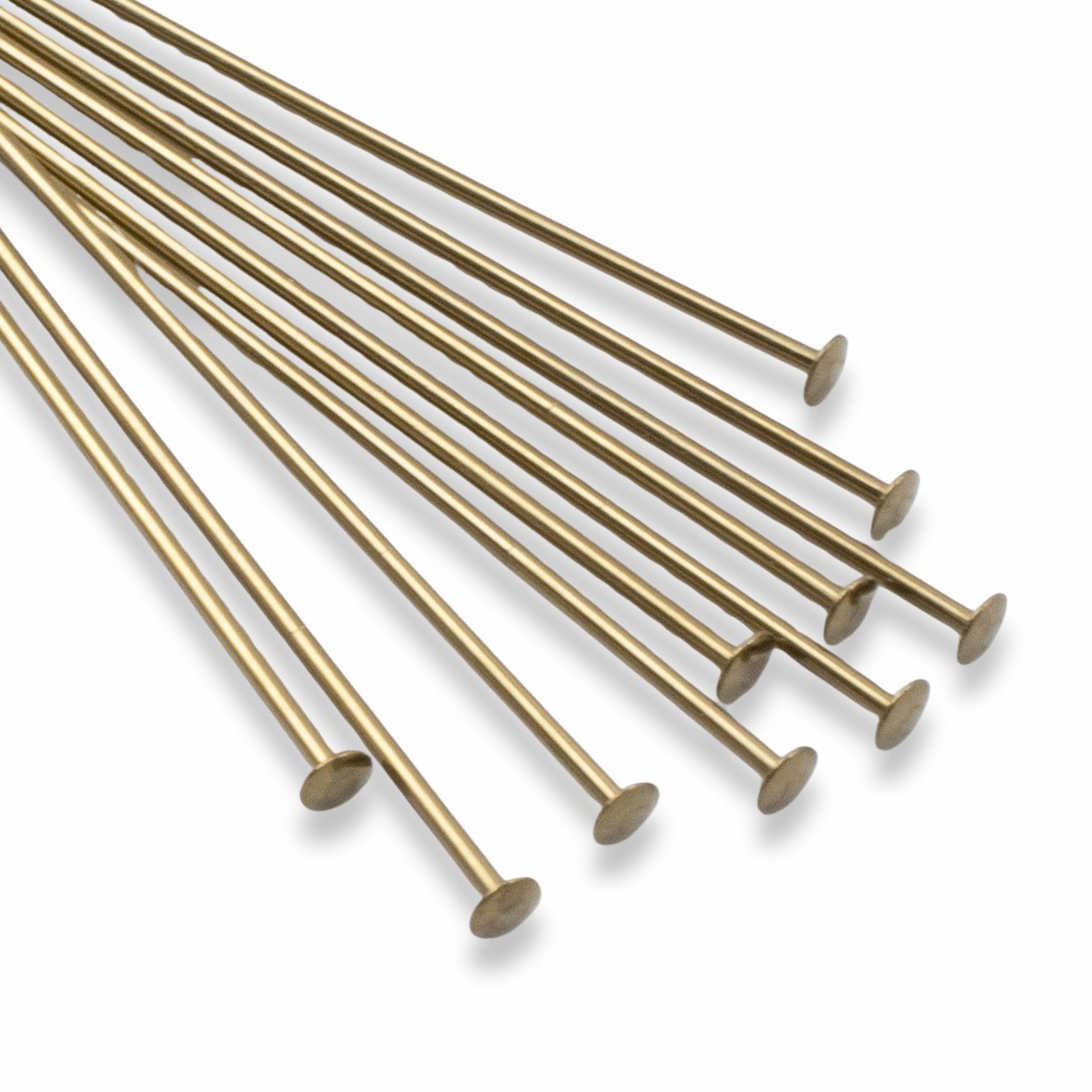 Antique Brass Niobium Head Pins 20G 1.5″ Hypoallergenic USA Made 20pk