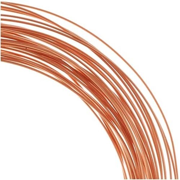 Wire, 7 Yards Copper 21 Gauge HALF Round Non Tarnish Wrapping Wire