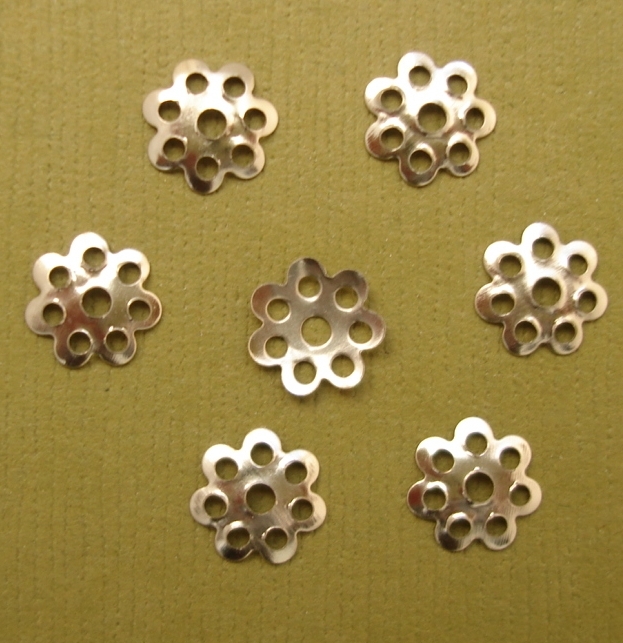 Bead Caps Nickel Free Platinum Color-8mm 200pcs.