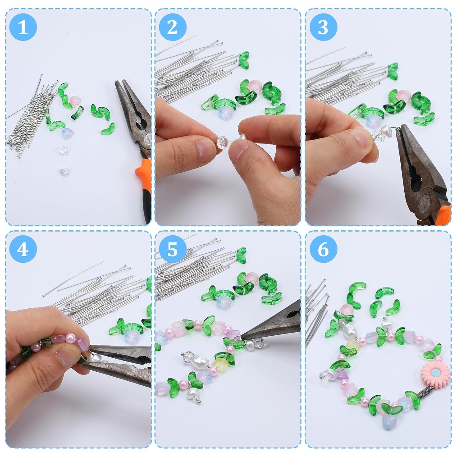 200 PCS Flat Head Pins for Jewelry Making, Straight Pins Stainless Steel 2 Inch
