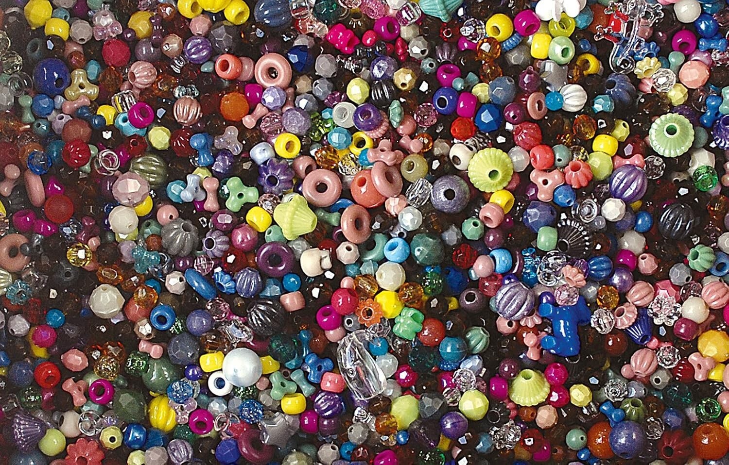 5LB Bulk Pack of Assorted Plastic Craft Beads – Perfect for Creative Projects