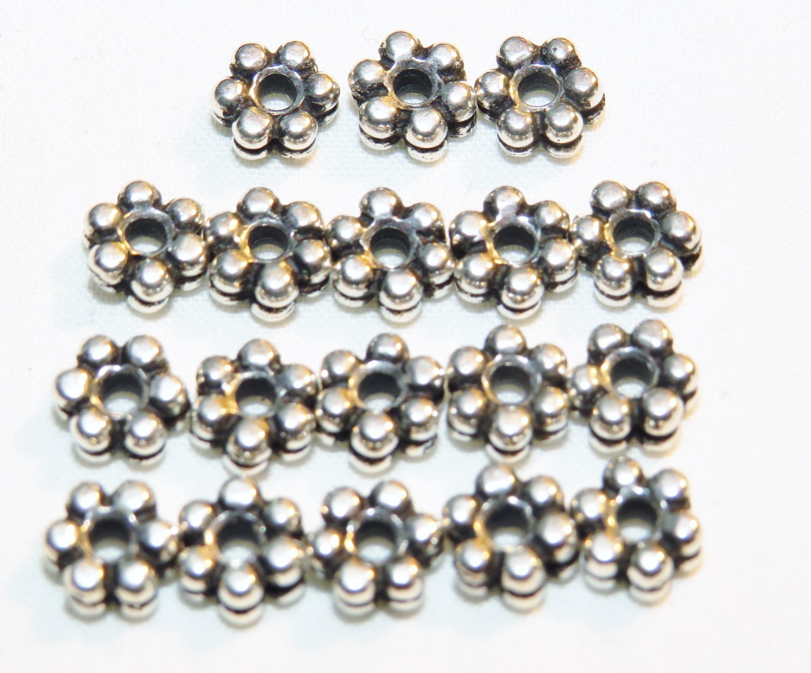 18pc Sterling Silver 6mm X 2.5mm Bali-Style Beads ~ Spacer ~ Jewelry Making Find