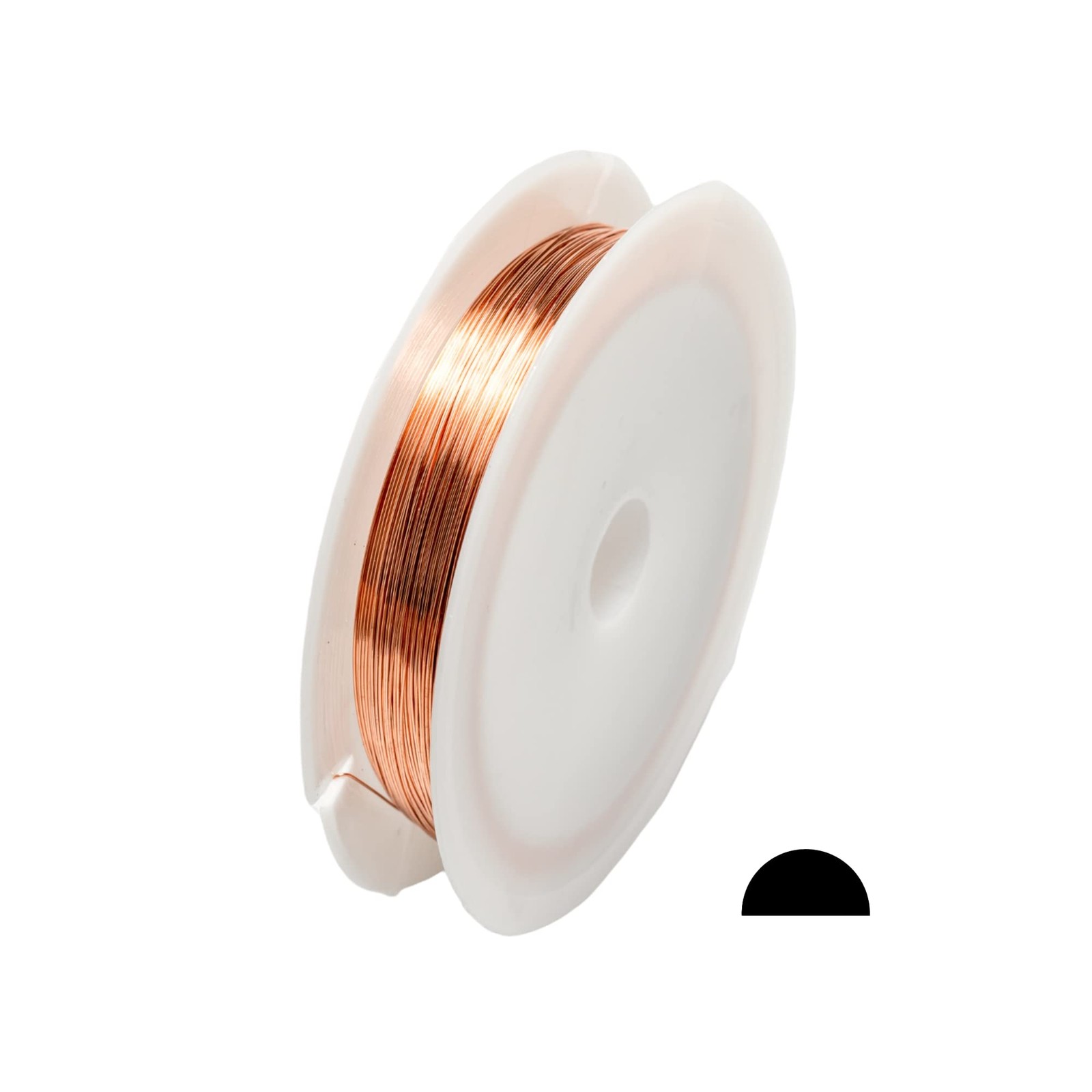 22 Gauge 99.9% Pure Copper Craft Wire Dead Soft Half Round 100ft USA