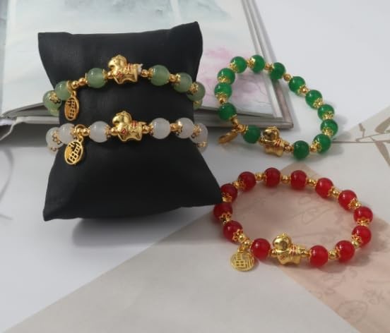 Chinese New Year of The Horse Natural Stone Bracelets Horse Stone Stretch B – 03
