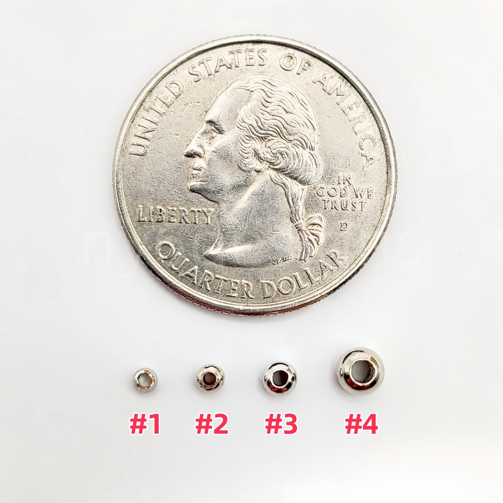 Silver Plated Round Spacer Beads 2mm 2.5mm 3mm 4mm finding 40 pcs Non Tarnish