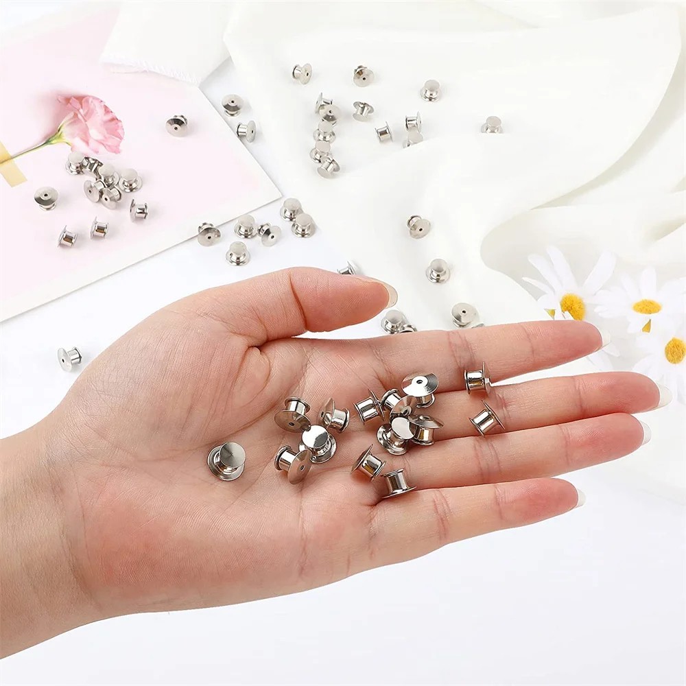 Metal Locking Pin Backs Pin Keepers Clasp Pin Backs Lockung Buckles