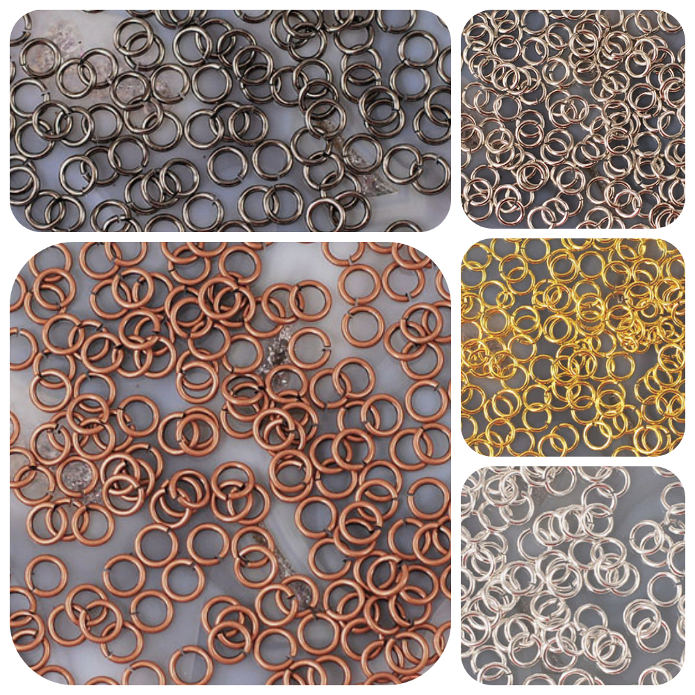 Jump Rings Round Open Jewelry Silver Gold Connectors Pewter Finding 5mm 6mm 7mm