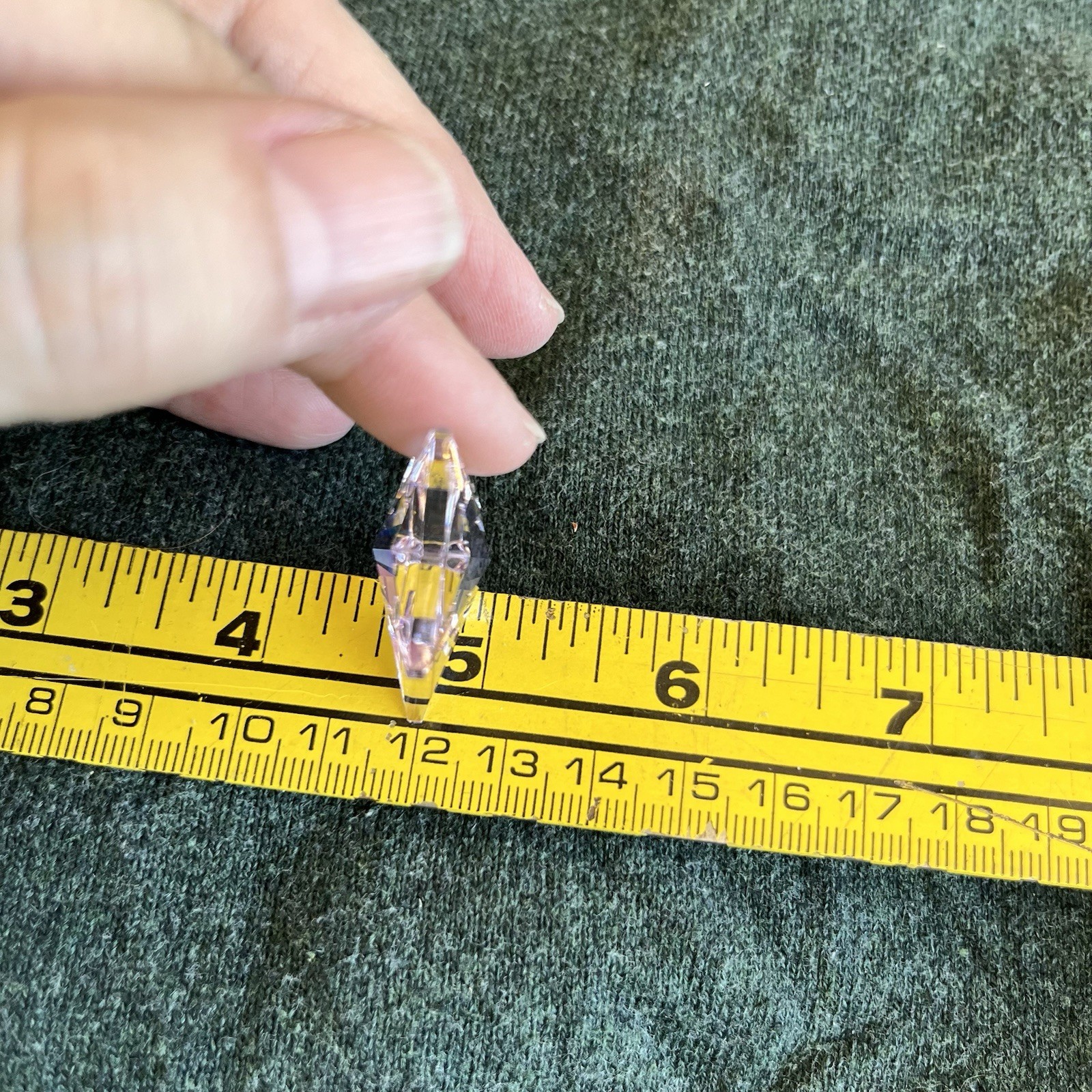 4 piece Vintage Swarovski Crystal Rose/pink Star Faceted Pendants Beads