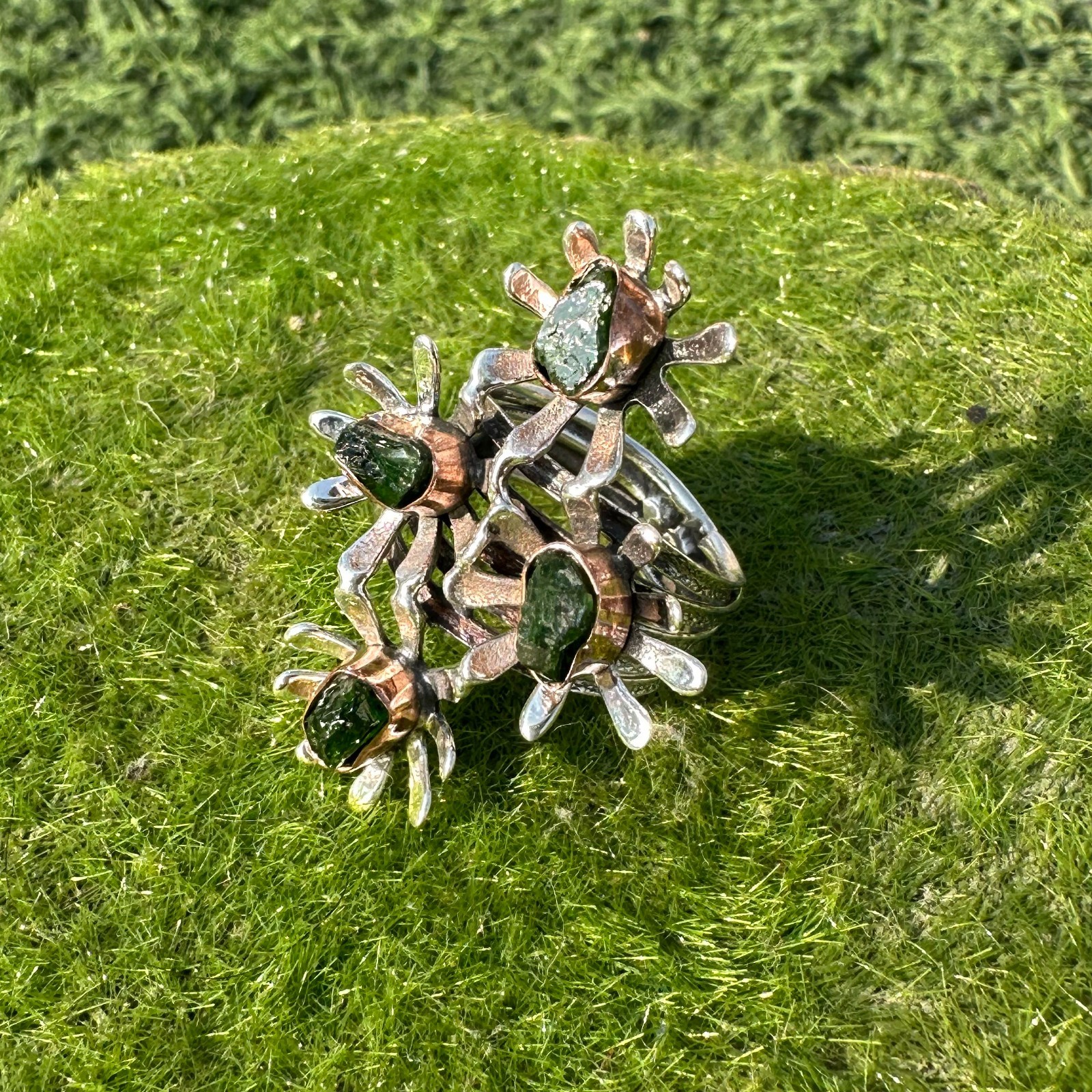 Chrome Diopside Gemstone Ring 925 Sterling Silver Handmade Ring Size-319