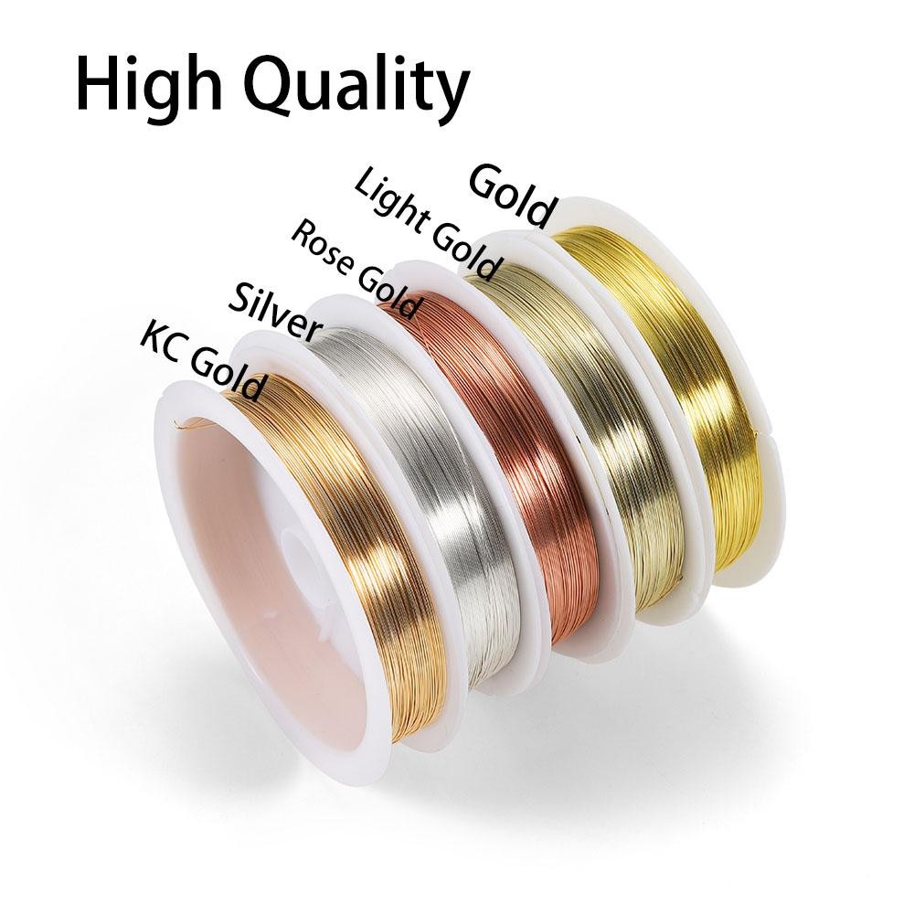 1 Roll Gold Copper Wire 0.2-1.0mm Beading Wire DIY Jewelry Making Craft