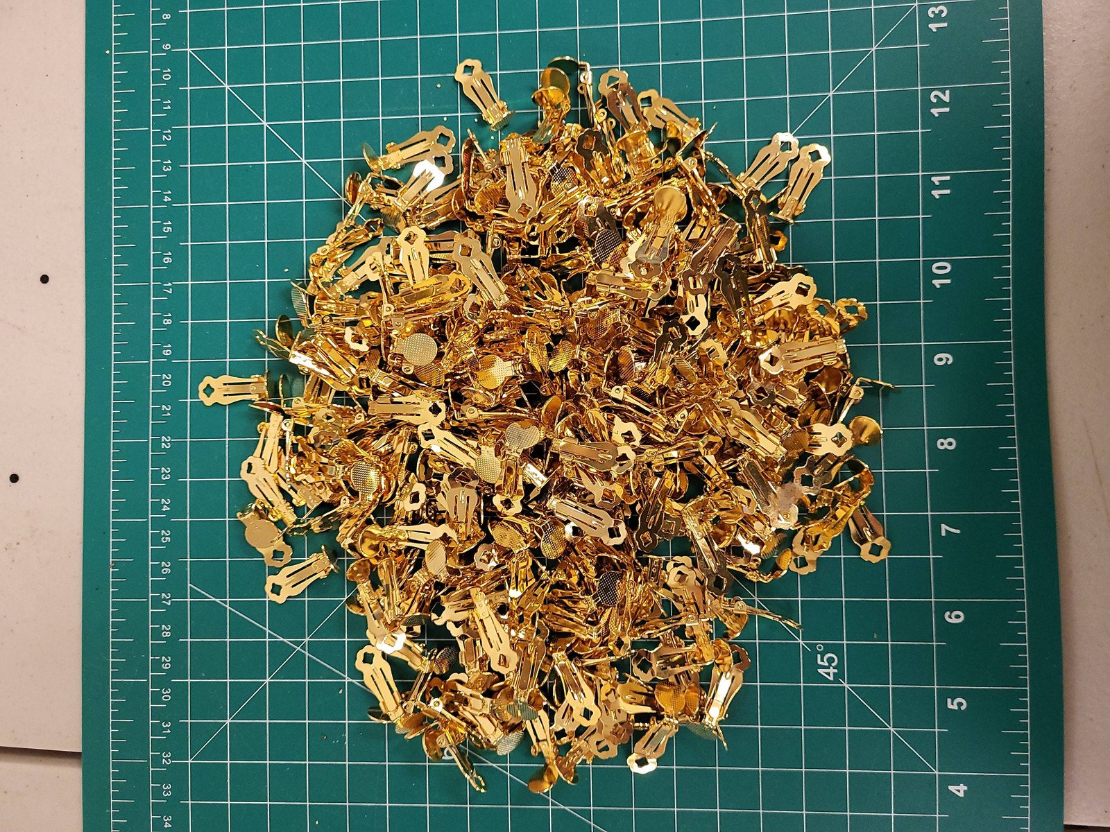Gold Tone Clip On Earring Findings Bulk Lot Jewelry Making Supplies DIY Craft