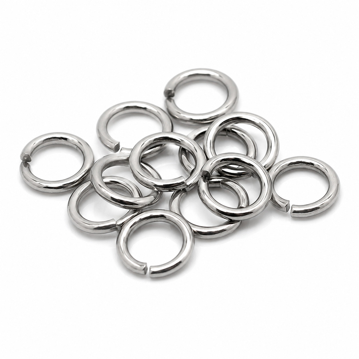 Jump Rings 7mm – 50/100/200 Stainless Steel 16 Gauge Open Jump Rings F8879
