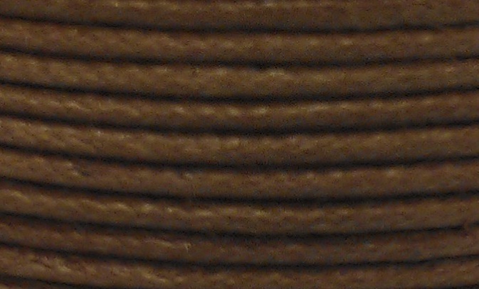 WAXED COTTON CORD Size 1.00 mm ” DARK BROWN ” 15 feet