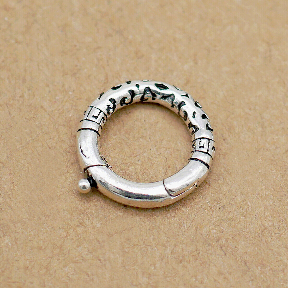 1pc 12mm/14mm Sterling Silver Spiral Spring Ring Clasp for Bracelet Necklace